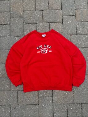Vintage 90s Nebraska Cornhuskers Big Red Football Crewneck Sweatshirt Large